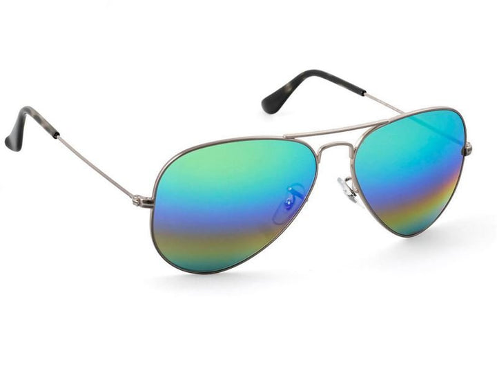 Lunettes de soleil aviateur Lux Oil Pilot - Verres miroir avec jeu de couleurs - | Fashiongirl