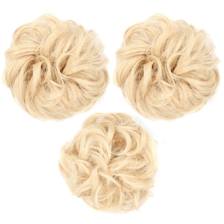 Messy Bun Hair elastic with curly artificial hair - 18T613 Light Blond - Hair Accessories | Fashiongirl