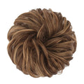 Élastique à cheveux Messy Bun avec cheveux artificiels bouclés - 6AH27 Brun cendré et brun doré - Accessoires pour cheveux | Fashiongirl
