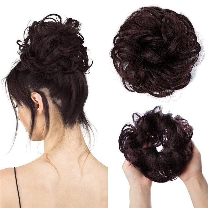 Messy Curly Hair for bun #2/33 - Reddish brown - Hair Accessories | Fashiongirl