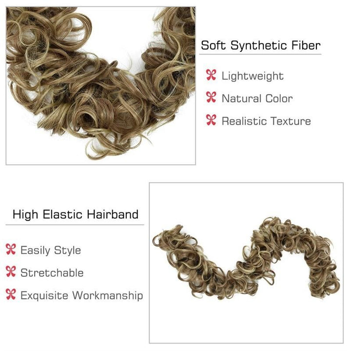 Messy Curly Hair for bun #M6PH613 - Brown/Blond Mix - Hair Accessories | Fashiongirl