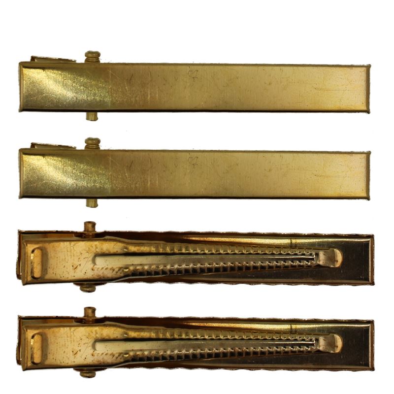 Barrettes métalliques dorées, 8 pièces - | Fashiongirl
