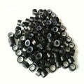 Micro-anneaux avec silicone pour extensions - noir 100 pièces - | Fashiongirl