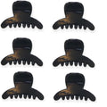 Mini barrettes - 6 pièces - 1,5 cm, noir - | Fashiongirl