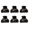 Mini barrettes - 6 pièces - 2,5 cm - Noir - | Fashiongirl