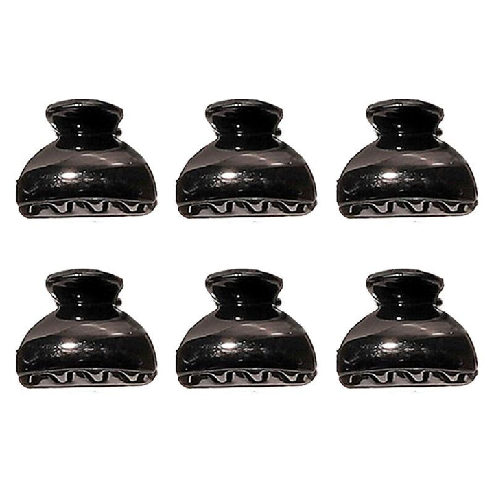 Mini barrettes - 6 pièces - 2,5 cm - Noir - | Fashiongirl