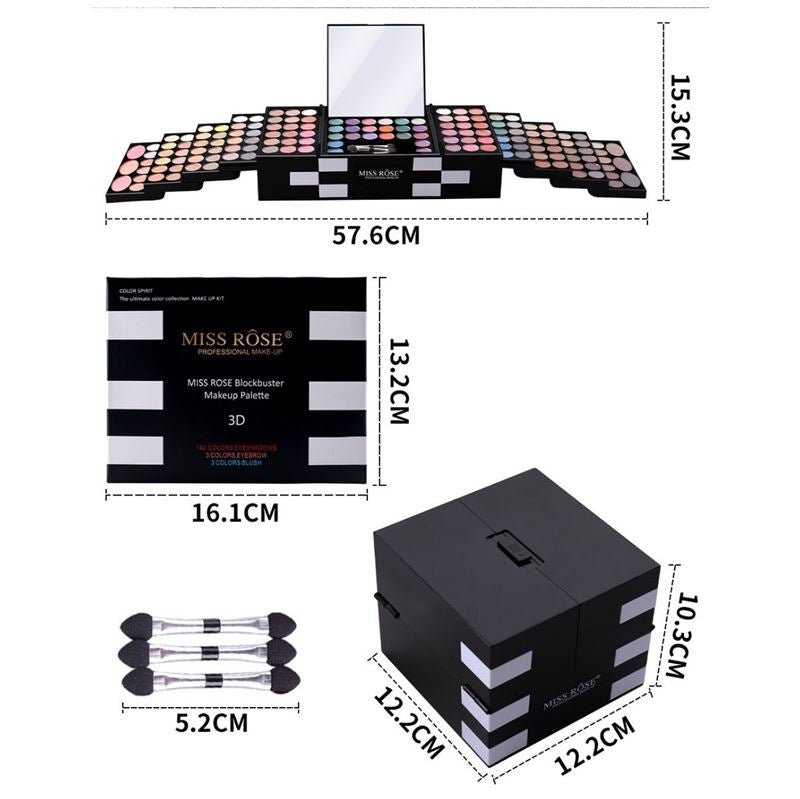 Miss Rose Blockbuster 3D Makeup Eyebrow Palette Kit - 148 couleurs - | Fashiongirl