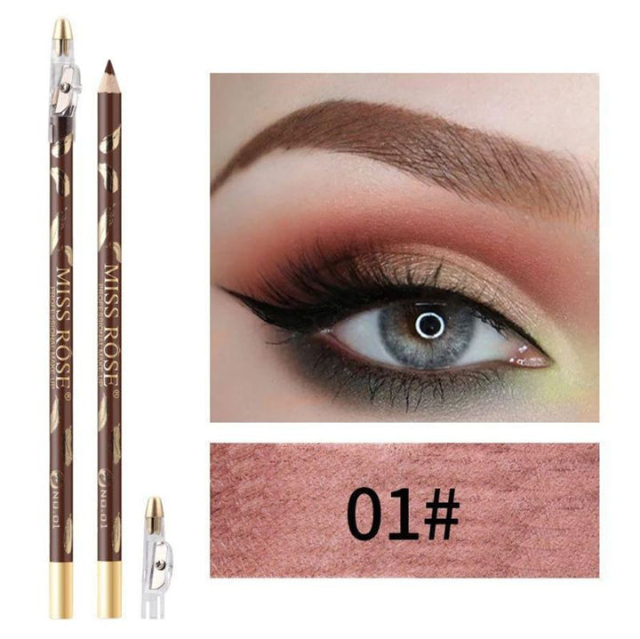 Crayon à sourcils / pinceau à sourcils Miss Rose - N° 1 Brun foncé - | Fashiongirl