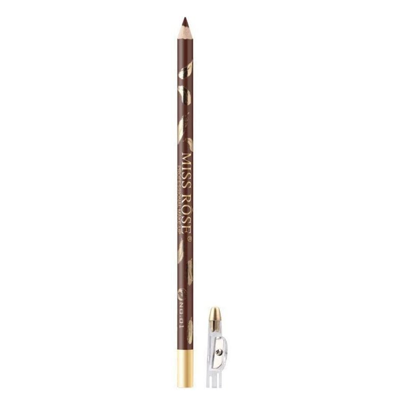 Crayon à sourcils / pinceau à sourcils Miss Rose - N° 1 Brun foncé - | Fashiongirl