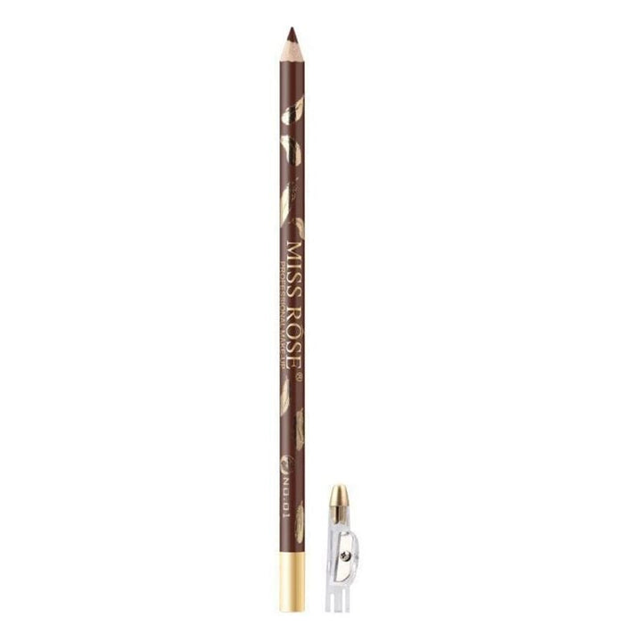 Crayon à sourcils / pinceau à sourcils Miss Rose - N° 1 Brun foncé - | Fashiongirl