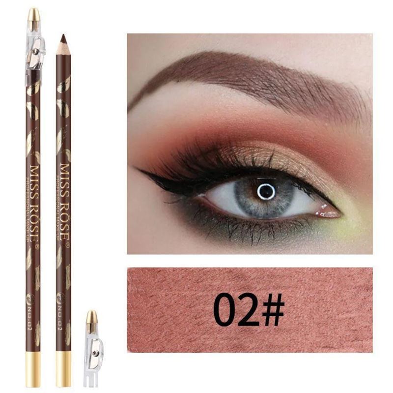 Crayon à sourcils / brosse à sourcils Miss Rose - N° 2 Marron - | Fashiongirl