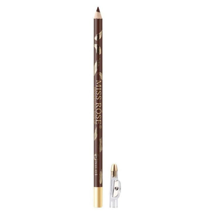 Crayon à sourcils / brosse à sourcils Miss Rose - N° 6 Noir brun - | Fashiongirl