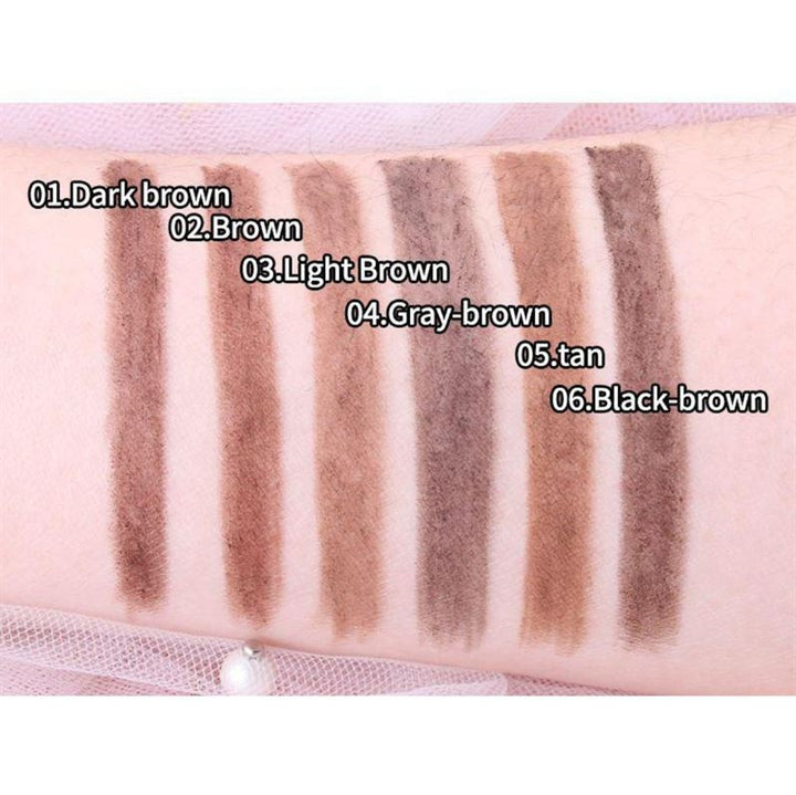 Crayon à sourcils / brosse à sourcils Miss Rose - N° 6 Noir brun - | Fashiongirl
