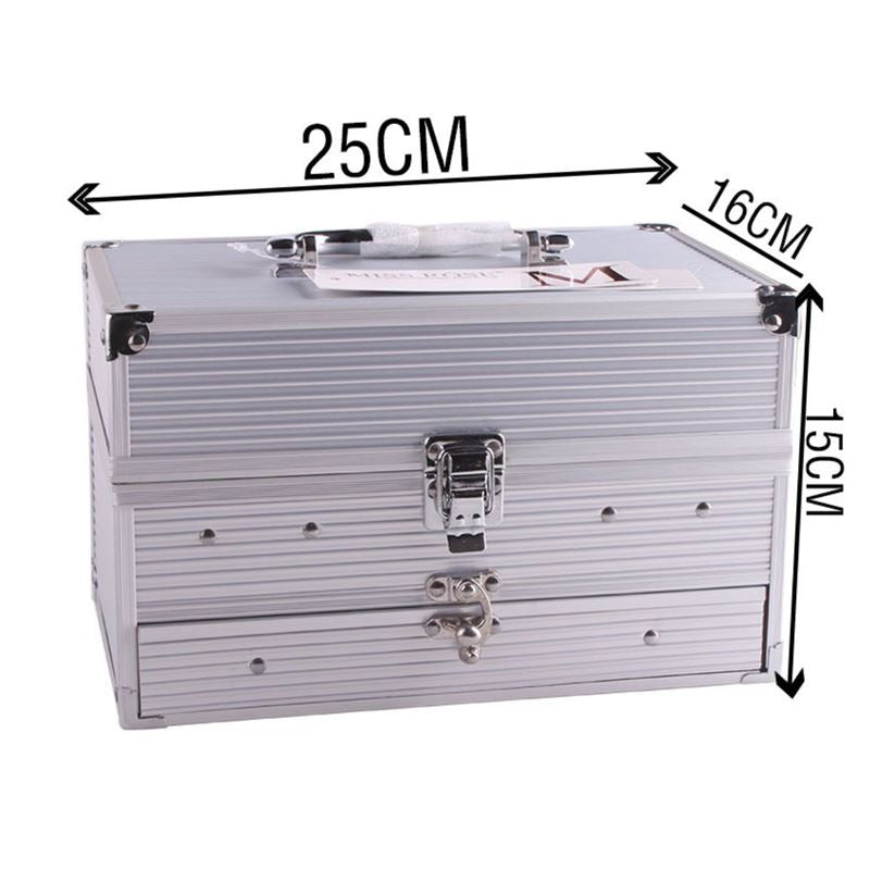 Boîte multifonctionnelle en aluminium pour palettes de maquillage Miss Rose - | Fashiongirl