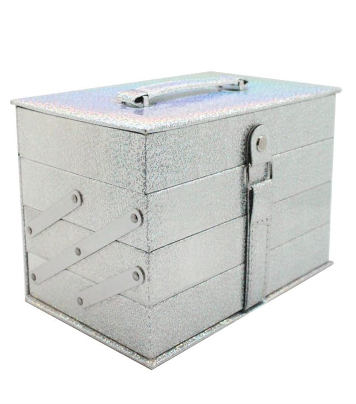 Miss Young Makeup Kit Box - Silver Holographic (MC1205) - | Fashiongirl