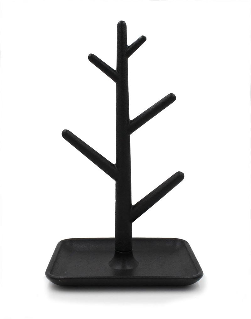 Arbre à bijoux Mono, minimaliste en noir - | Fashiongirl