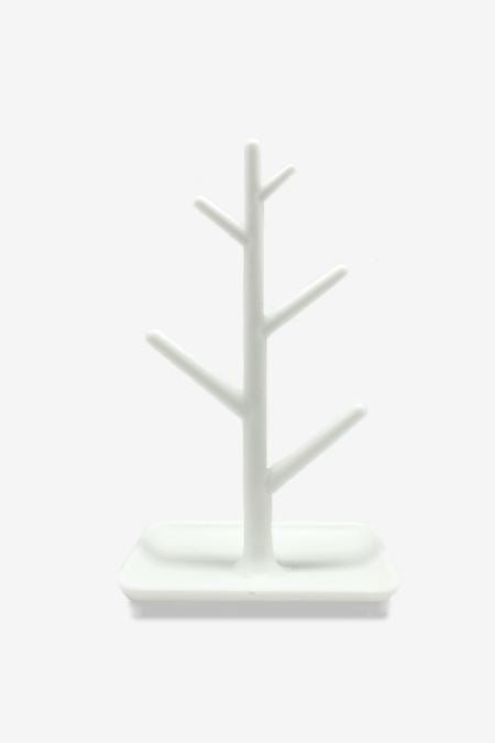 Arbre à bijoux Mono, minimaliste en blanc - | Fashiongirl