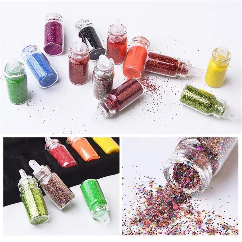 Nail Decoration / Nail Decoration Kit for manicure with pearls, sequins, glitter &amp; diamonds - 48 bottles - | Fashiongirl