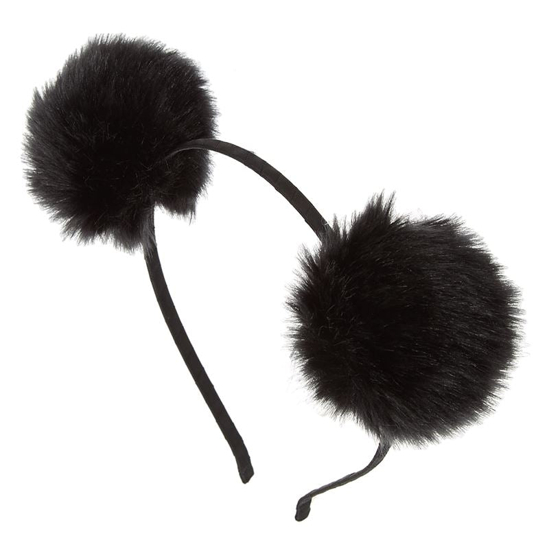 Ombre Pom Pom Headband - Black - Hair Accessories | Fashiongirl