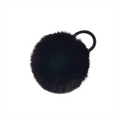 Pom Pom Fur avec élastique à cheveux - Noir - Accessoires pour cheveux | Fashiongirl