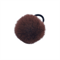 Pom Pom Fur avec élastique à cheveux - Marron - Accessoires pour cheveux | Fashiongirl