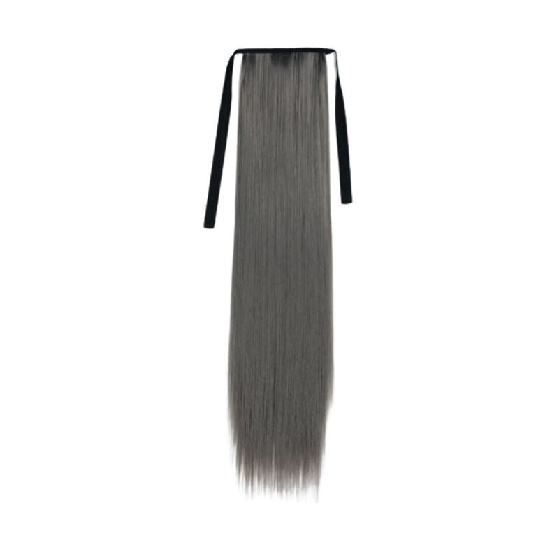 Pony tail Fiber extensions straight Dark grey 171L# - | Fashiongirl