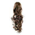 Extensions en fibre pour queue de cheval Bouclées Châtain clair 6# - | Fashiongirl