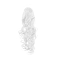 Extensions en fibre pour queue de cheval Curly Total White - | Fashiongirl