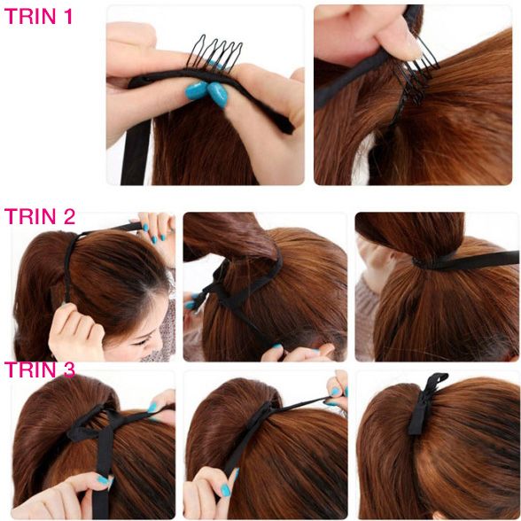 Queue de cheval Extensions en fibre lisses Blond clair 60# - | Fashiongirl