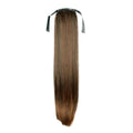 Extensions en fibre pour queue de cheval, droites, châtain clair 6# - | Fashiongirl