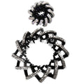 Spirale pour queue de cheval avec strass / Barrette à cheveux Bird Nest - Argent - | Fashiongirl