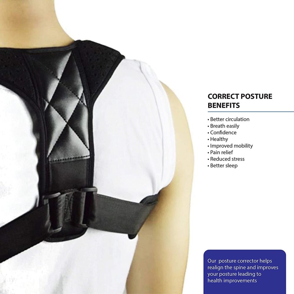 Soutien postural pour le dos et les épaules | Posture 2.0 Bande correctrice de posture, noire - Shapewear | Fashiongirl