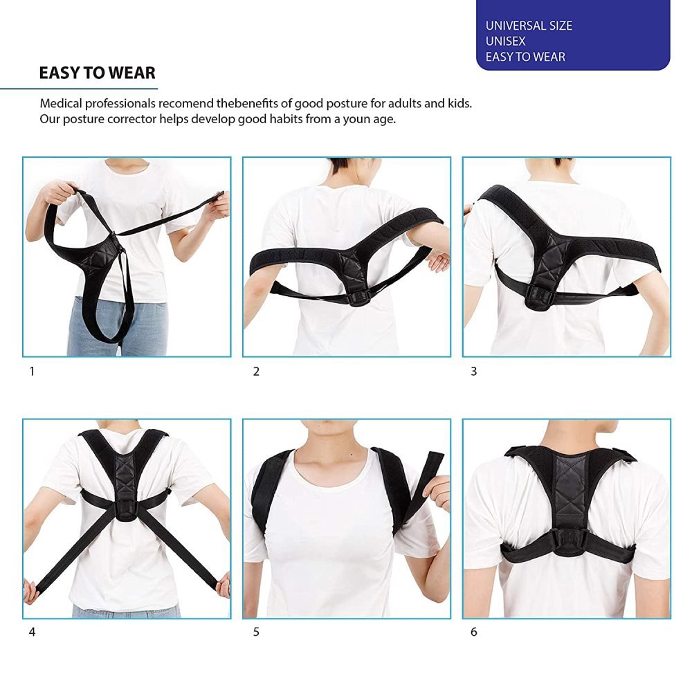 Soutien postural pour le dos et les épaules | Posture 2.0 Bande correctrice de posture, noire - Shapewear | Fashiongirl