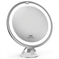 PRO BEAUTY Miroir de salle de bain avec éclairage LED et ventouse x10 Miroir grossissant - Blanc - Miroir - UNIQ