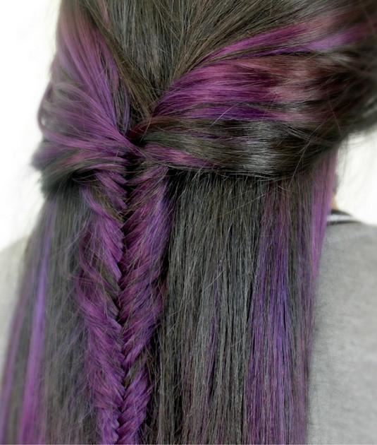 Violet, 50 cm - Crazy Colour Clip On - | Fashiongirl