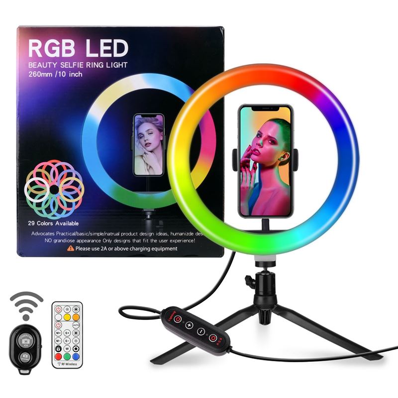 Anneau lumineux avec éclairage RGB + télécommande sans fil - | Fashiongirl