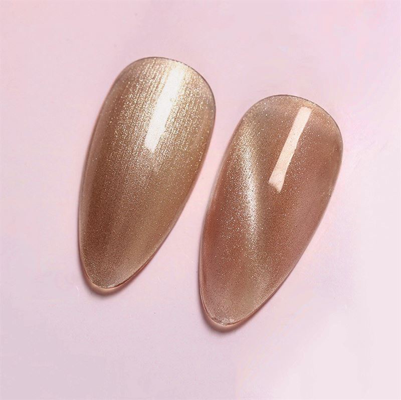 RONIKI Magic Silver Cat Eye Gel Nail Polish Caramel (15) - | Fashiongirl