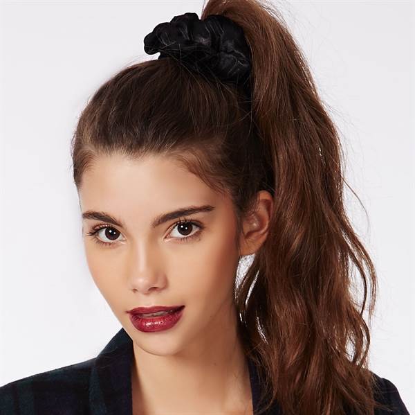 Scrunchie - Velour & elastic - Beige - Hair Accessories