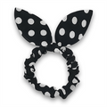 Chouchou avec nœud - Noir à pois blancs - Accessoires pour cheveux