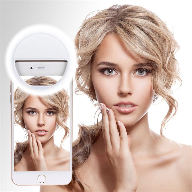 Anneau lumineux LED pour selfies pour smartphones - rechargeable - | Fashiongirl