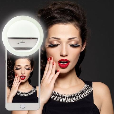 Anneau lumineux LED pour selfies pour smartphones - rechargeable - | Fashiongirl