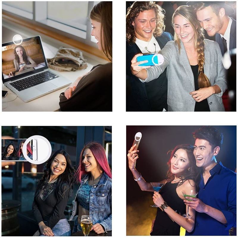 Anneau lumineux LED pour selfies pour smartphones - rechargeable - | Fashiongirl