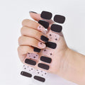 Autocollants pour ongles en gel semi-durcis / Vernis à ongles autocollant - Black Star (JK - 255) - | Fashiongirl