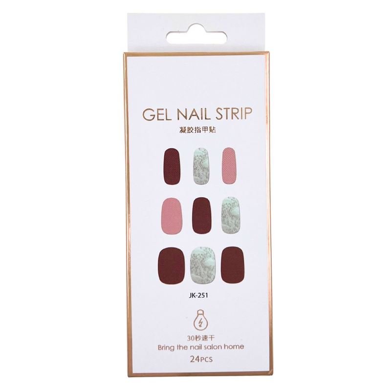 Semi Cured Gel Nail Stickers / Self - adhesive nail polish - Dreamy Rose (JK - 251) - | Fashiongirl