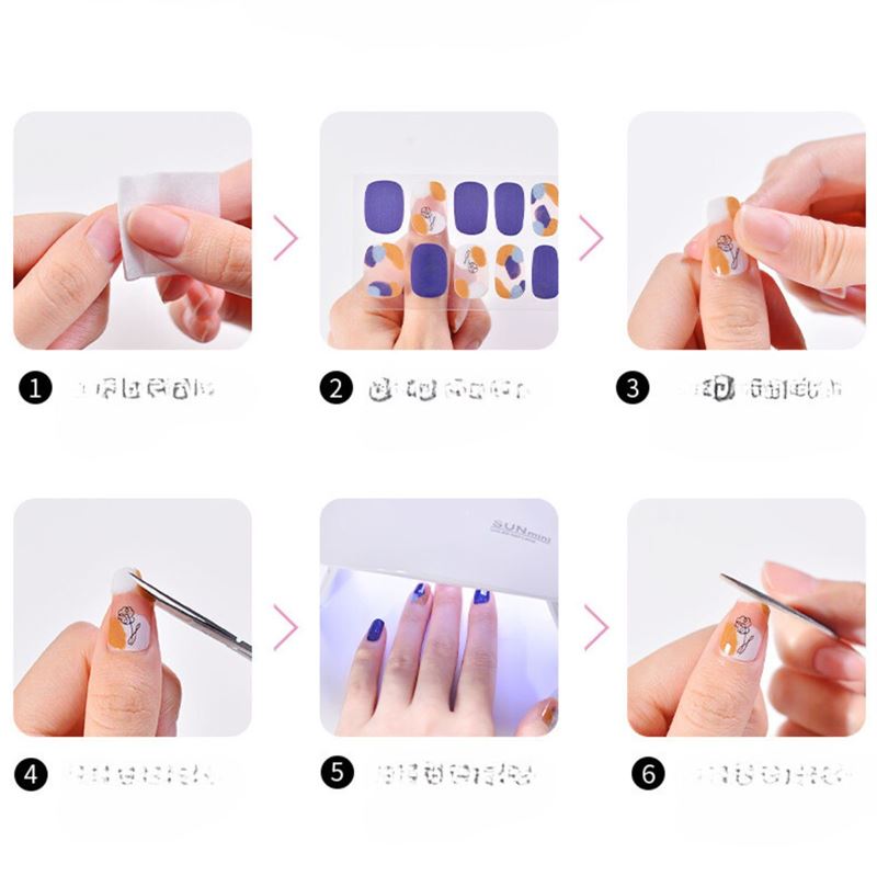 Semi Cured Gel Nail Stickers / Self - adhesive nail polish - Winter Flower (JK - 006) - | Fashiongirl