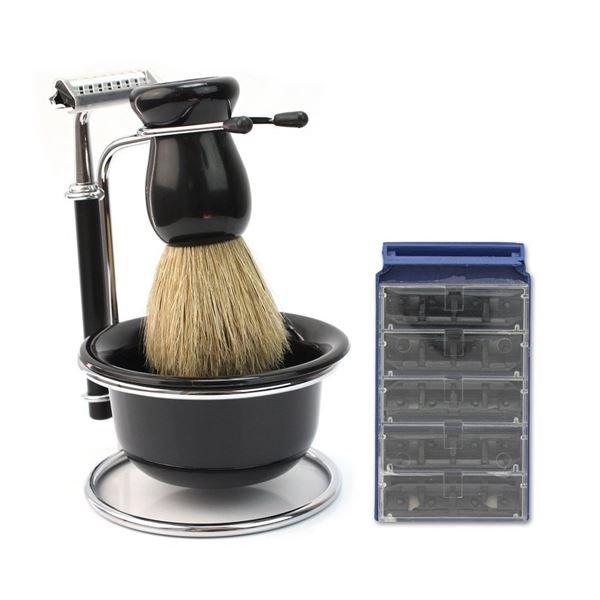Shaving kit for men w/ Shaver, Brush and Bowl - Hair Accessories | Fashiongirl