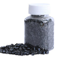 Micro-anneaux en silicone pour extensions - Noir 500 pièces. - | Fashiongirl