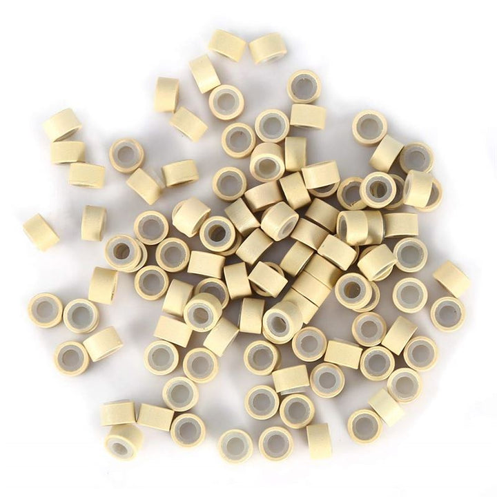 Micro-anneaux en silicone pour extensions - Blond 500 pièces. - | Fashiongirl