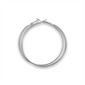 Créoles argentées méga taille 80 mm - | Fashiongirl