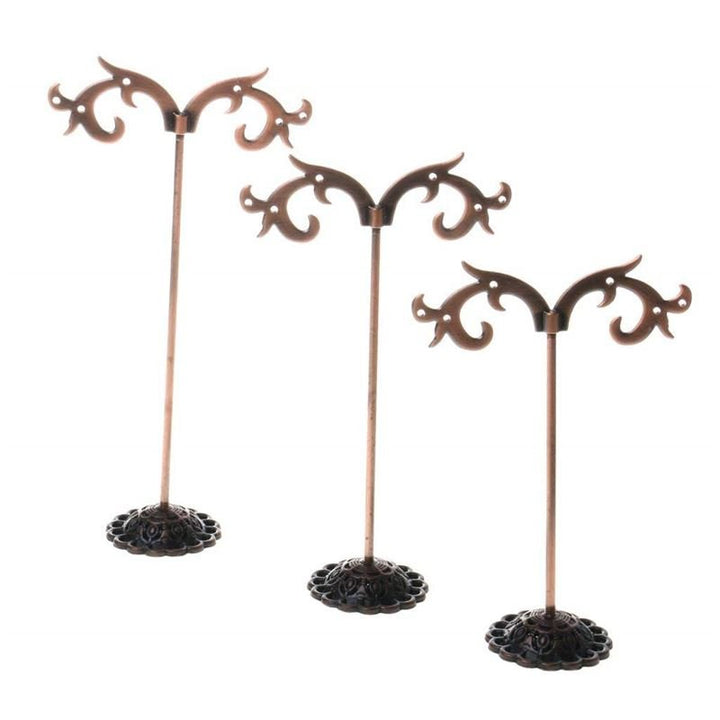 Small jewellery trees for earrings, 3 pcs, bronze - | Fashiongirl
